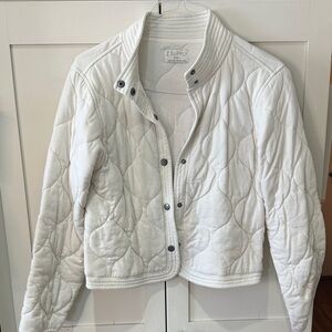 Z Supply Women's Cream Quilted Puffer Jacket
